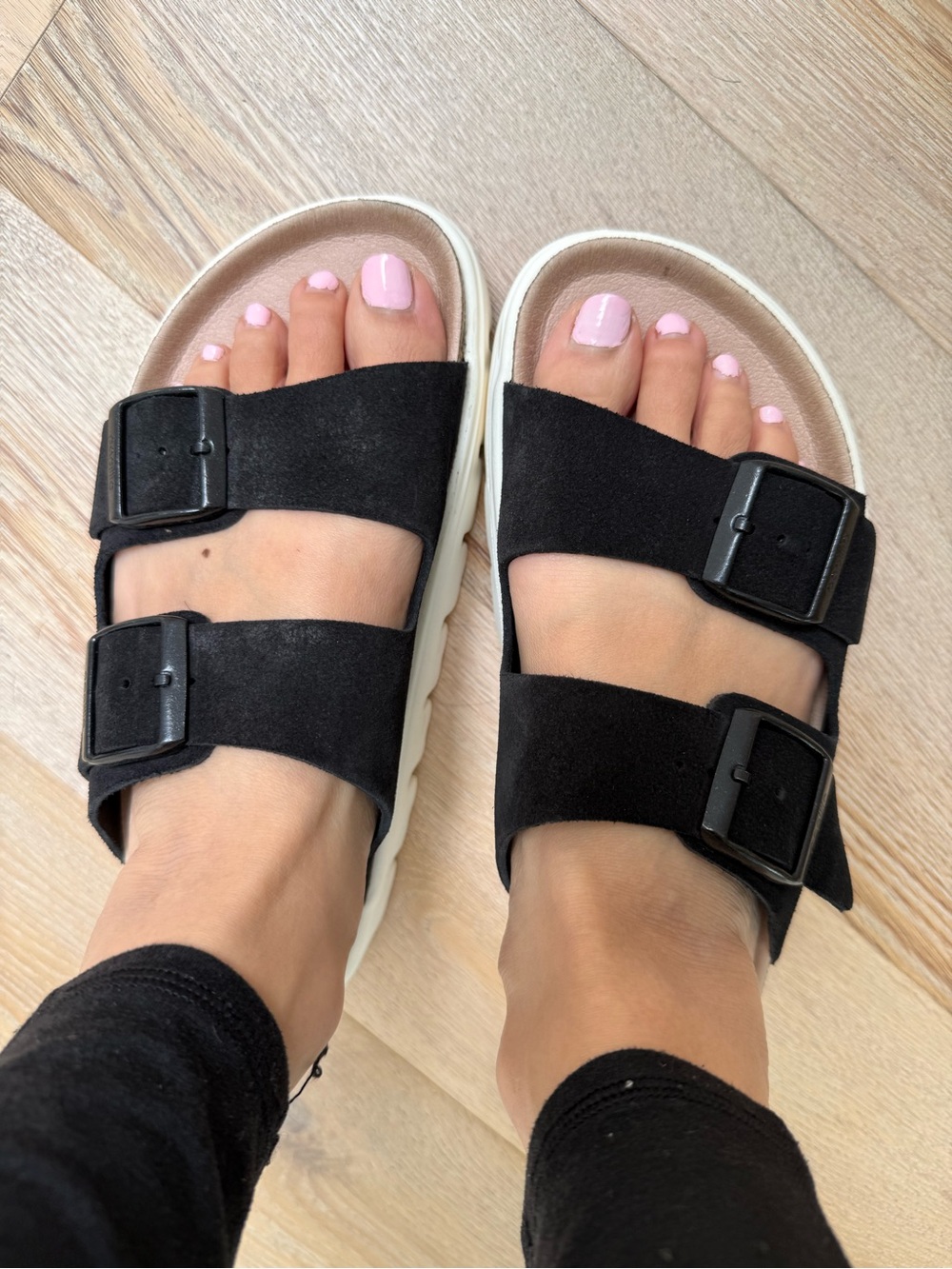 Birkenstock Arizona Chunky Suede Papillio Women's Black Sandals